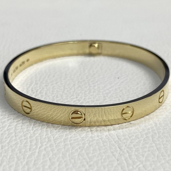 18K Solid Gold Cartier Love Bracelet 1 1 Copy New Screw