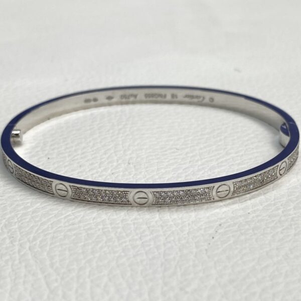 Cartier Love Bracelet Small 18K White Gold Paved Diamond