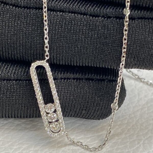 Cheap Price Messika Baby Move Pave 18K White Gold Diamond Necklace
