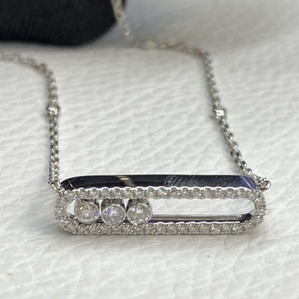 Cheap Price Messika Baby Move Pave 18K White Gold Diamond Necklace