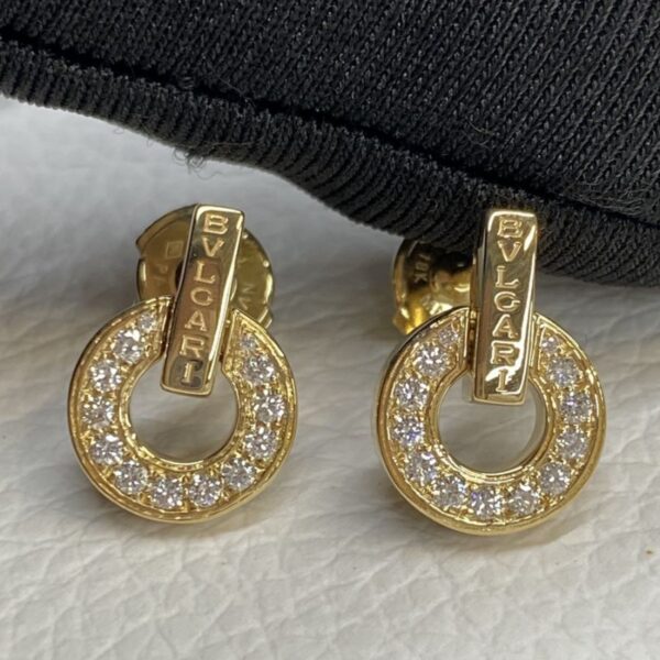 Custom Bvlgari Bvlgari 18K Openwork Diamonds Earrings