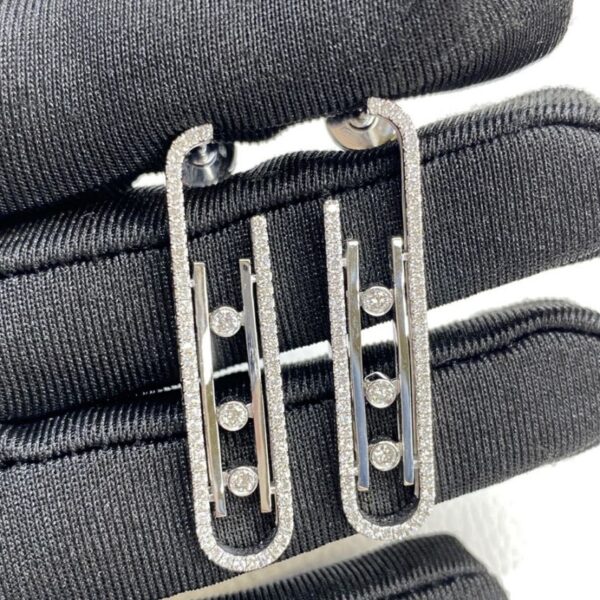 High End Messika White Gold Diamond Move 10th Birthday Earrings