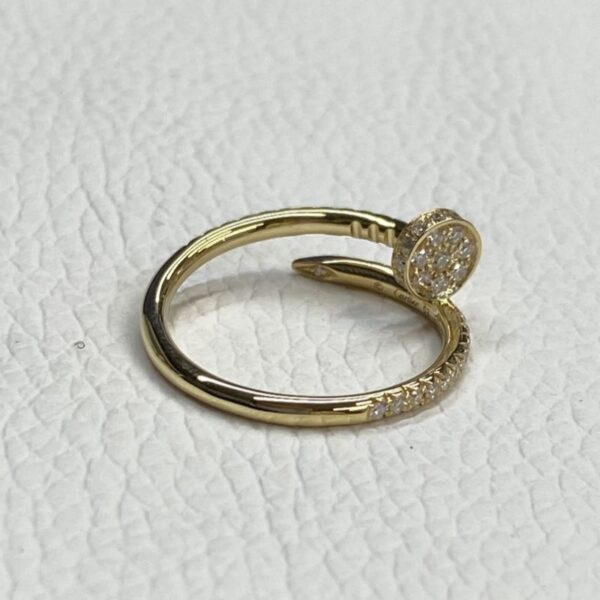 Hot Sale Cartier Juste Un Clou Ring 18K Yellow Gold Small Model Half Paved