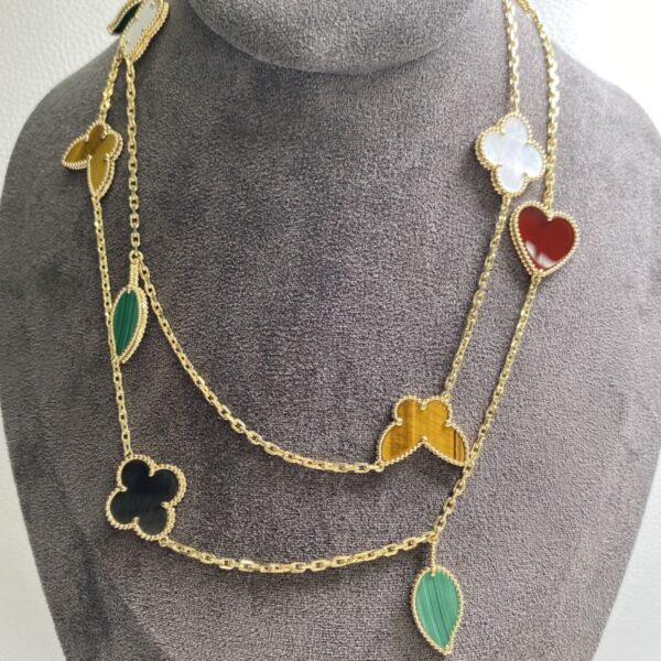 Lucky Alhambra 12 Motifs Long Necklace VCARD80100