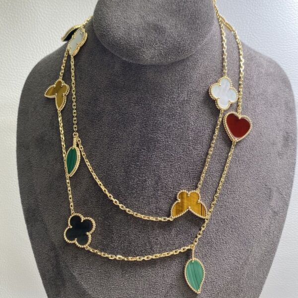 Lucky Alhambra 12 Motifs Long Necklace VCARD80100