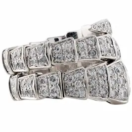 Luxury Bvlgari 18K 2.77 ctw Diamond Serpenti Viper Ring