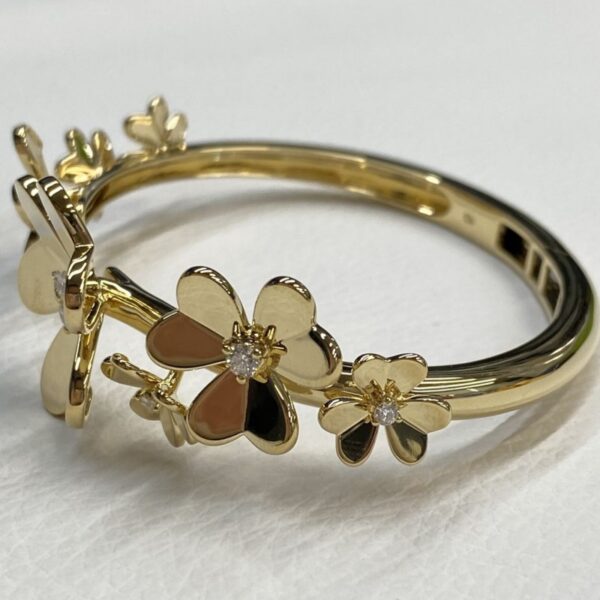 Luxury Van Cleef Arpels Frivole 7 Flowers Diamond Medium Bracelet
