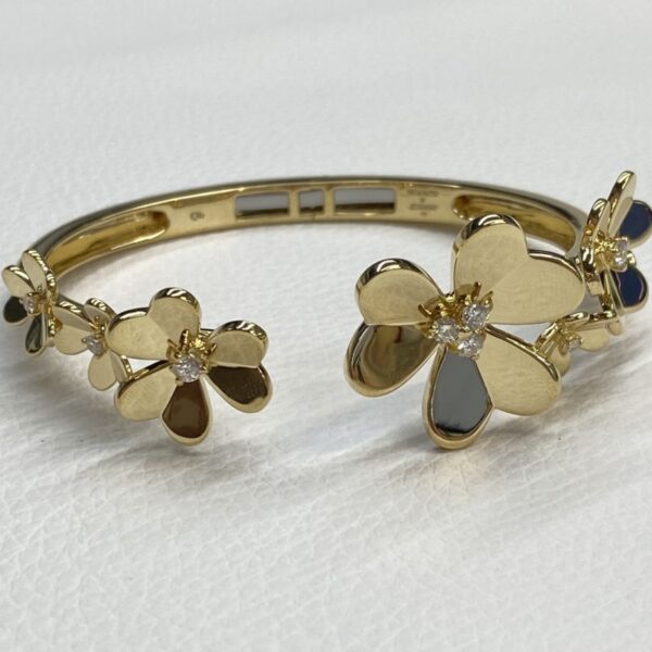 Luxury Van Cleef Arpels Frivole 7 Flowers Diamond Medium Bracelet