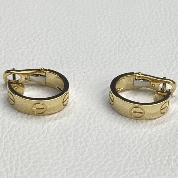 11 Copy Cartier Classic Model Love 18K Yellow Gold Hoop Earrings