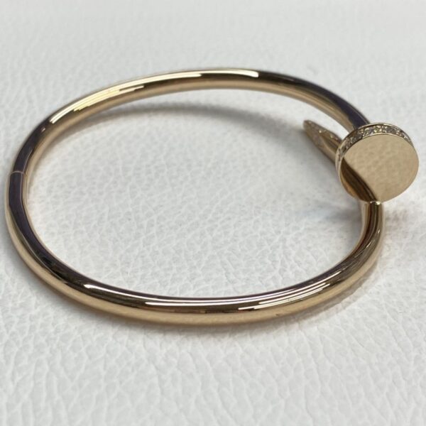 Fake Cartier Juste Un Clou 18K Rose Gold Bracelet Classic Model Diamonds