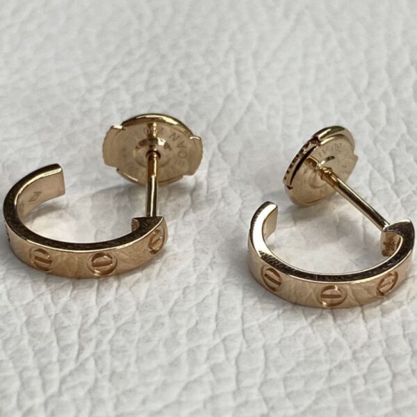 Hot Sale Cartier Small Model 18K Rose Gold Love Earrings