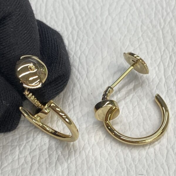 Hot Sale Cartier Small Model 18K Yellow Gold Nail Earrings