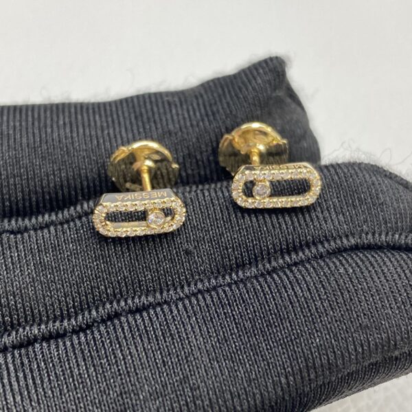 Messika Move Uno 18K Gold Diamond Stud Earrings